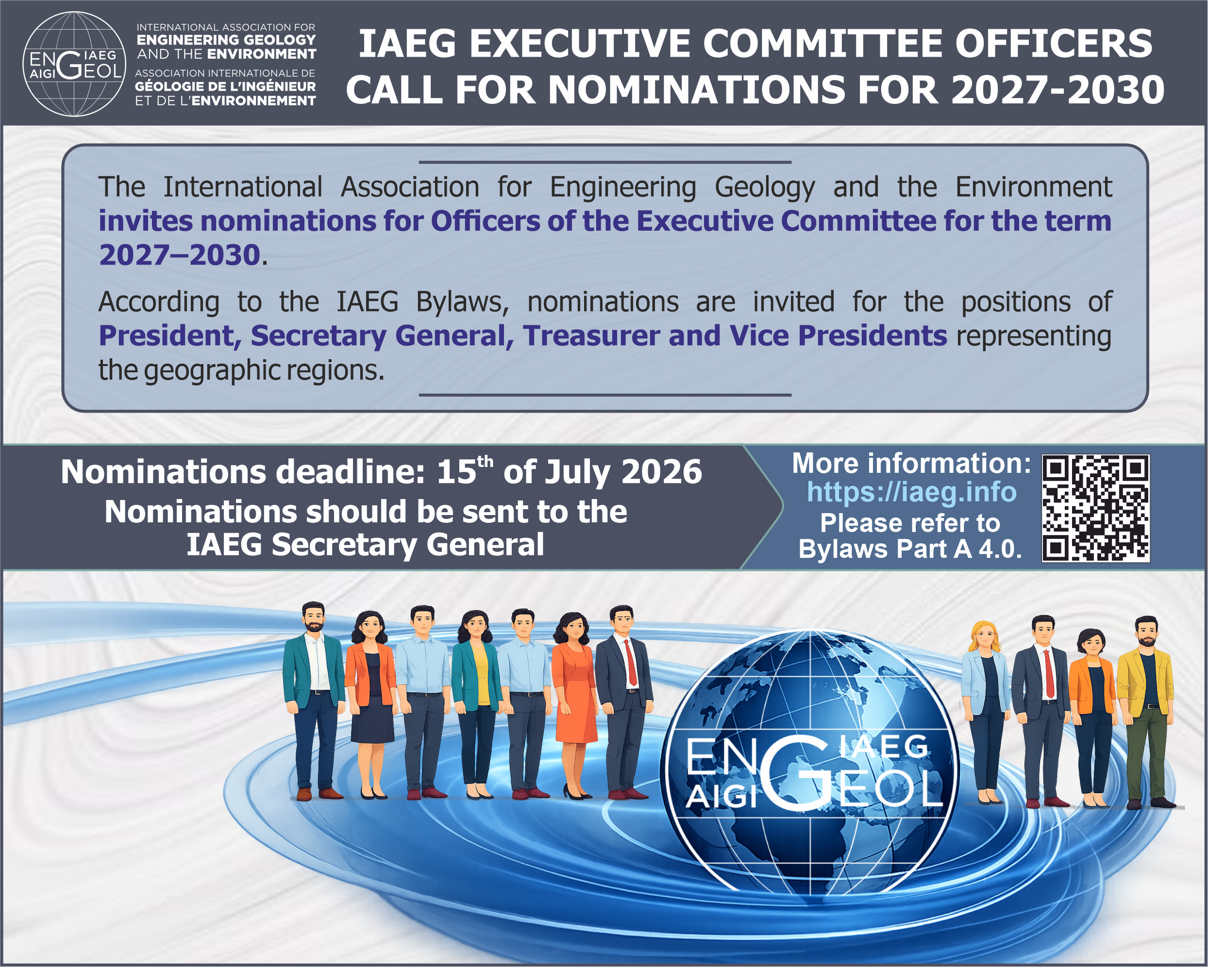 NOMINATIONS FOR OFFICERS OF IAEG EXECUTIVE COMMITTEE FOR TERM 2027-2030